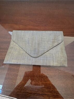 Designers Originals gold woven envelope clutch